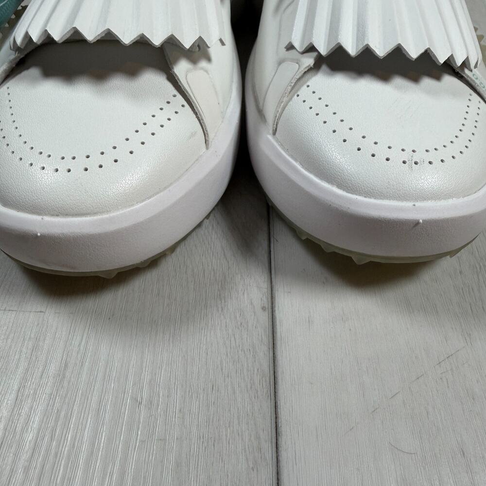 G/Fore Gfore G4 Kiltie G.112 Golf Shoes Women’s 5.5 Sea Glass Blue White - Picture 3 of 9